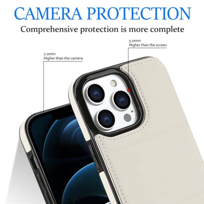 Dreifach faltbare Handyhülle aus Leder mit Kartenfach – Bild 5