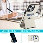 Dreifach faltbare Handyhülle aus Leder mit Kartenfach – Bild 6