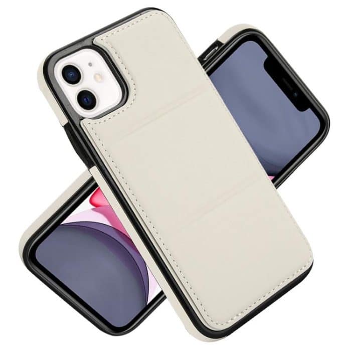 Dreifach faltbare Handyhülle aus Leder mit Kartenfach – Bild 2