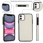 Dreifach faltbare Handyhülle aus Leder mit Kartenfach – Bild 4