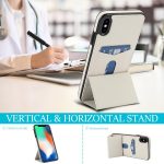 Dreifach faltbare Handyhülle aus Leder mit Kartenfach – Bild 6