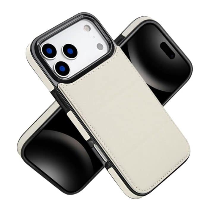 Dreifach faltbare Handyhülle aus Leder mit Kartenfach – Bild 2