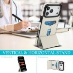 Dreifach faltbare Handyhülle aus Leder mit Kartenfach – Bild 6