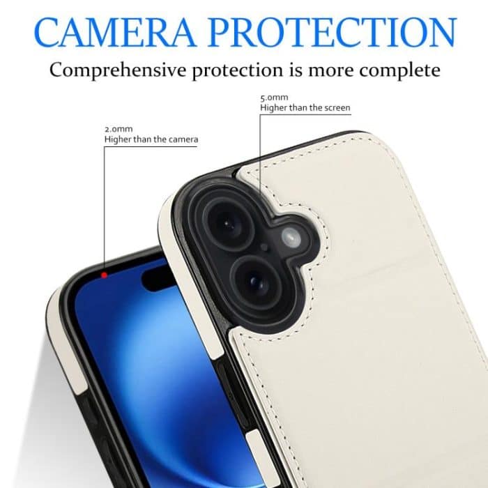 Dreifach faltbare Handyhülle aus Leder mit Kartenfach – Bild 5