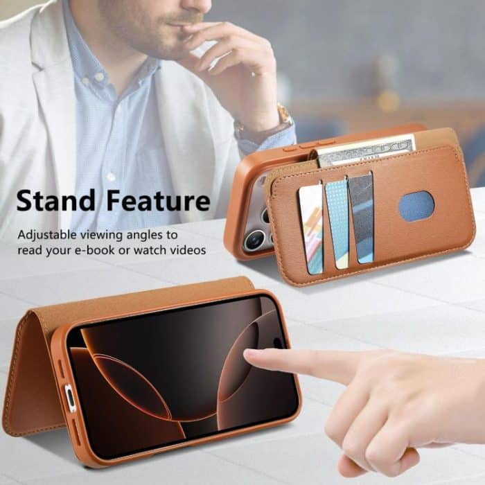 CaseNeo Finger Grip Strap MagSafe Leather Phone Case, For iPhone 16e, For iPhone 16 Pro Max, For iPhone 16 Pro, For iPhone 16 Plus – Bild 7