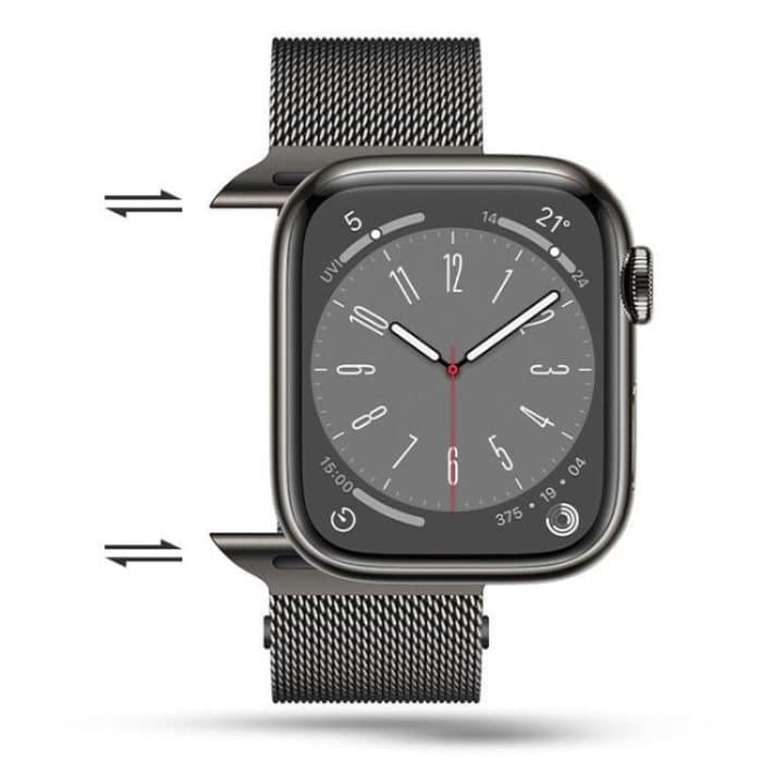 Kalebol Semi-circular Milanese Stainless Steel Strap, For Apple Watch 46mm / 49mm / 45mm / 44mm, For Apple Watch 42mm / 41mm / 40mm / 38mm – Bild 2