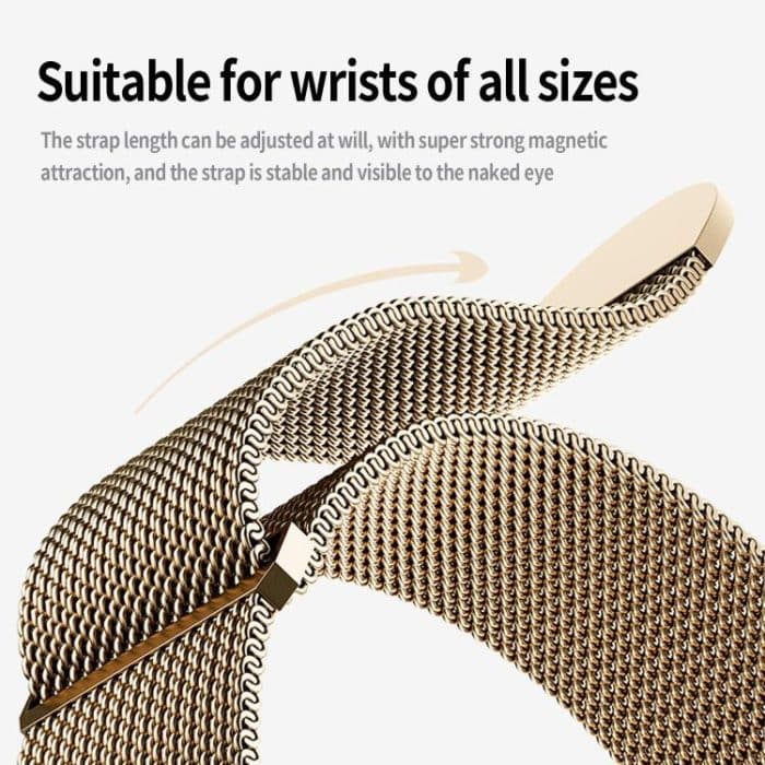 Kalebol Semi-circular Milanese Stainless Steel Strap, For Apple Watch 46mm / 49mm / 45mm / 44mm, For Apple Watch 42mm / 41mm / 40mm / 38mm – Bild 3