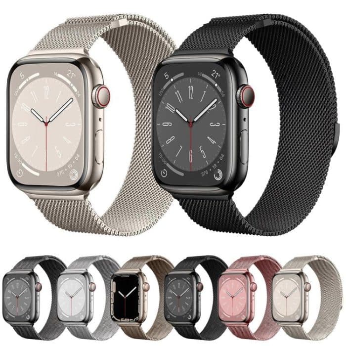 Kalebol Semi-circular Milanese Stainless Steel Strap, For Apple Watch 46mm / 49mm / 45mm / 44mm, For Apple Watch 42mm / 41mm / 40mm / 38mm – Bild 9