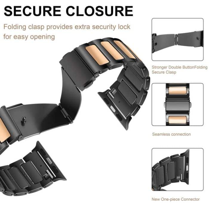 Kalebol Tooling Metal Zinc Alloy Watch Band, For Apple Watch 46mm / 49mm / 45mm / 44mm, For Apple Watch 42mm / 41mm / 40mm / 38mm – Bild 9