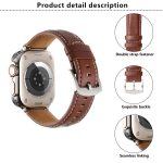 Kalebol Stitched Genuine Leather Watch Band, For Apple Watch 46mm / 49mm / 45mm / 44mm, For Apple Watch 42mm / 41mm / 40mm / 38mm – Bild 3