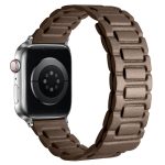 I-shaped Three-piece Leather Magnetic Watch Band, For Apple Watch 46mm / 49mm / 45mm / 44mm, For Apple Watch 42mm / 41mm / 40mm / 38mm