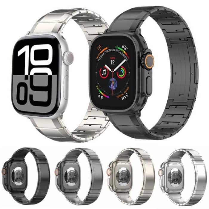 One-Bead Pure Titanium Buckle Watch Band, For Apple Watch 46mm / 49mm / 45mm / 44mm, For Apple Watch 42mm / 41mm / 40mm / 38mm – Bild 2