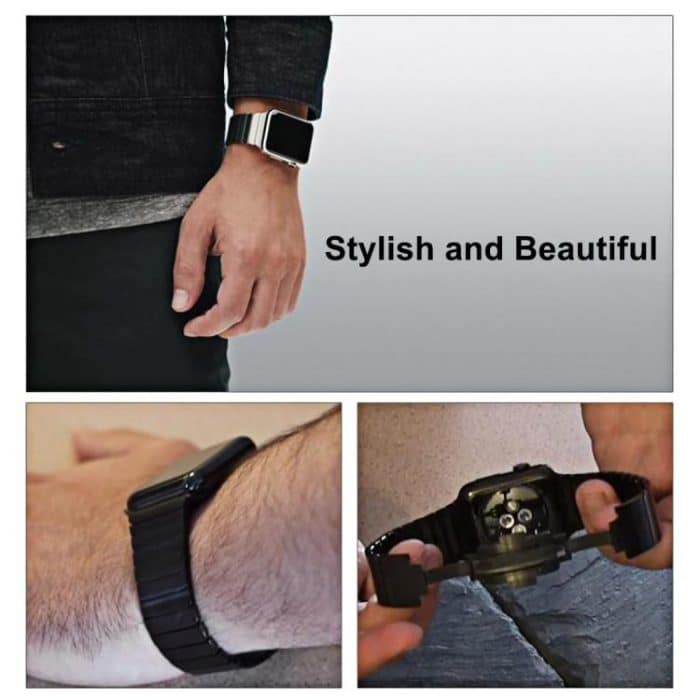 xDfind One Bead Stainless Steel Watch Band, For Apple Watch 46mm / 49mm / 45mm / 44mm, For Apple Watch 42mm / 41mm / 40mm / 38mm – Bild 6