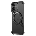 S Shaped 360 Holder Airbag Frameless MagSafe Metal Phone Case, For iPhone 14, For iPhone 14 Pro, For iPhone 14 Pro Max, For iPhone 13 Pro Max, For iPhone 13 Pro, For iPhone 13