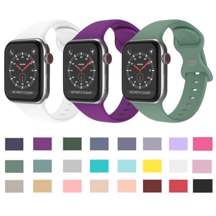 xDfind Butterfly Buckle Silicone Watch Band, For Apple Watch 46mm / 49mm / 45mm / 44mm, For Apple Watch 42mm / 41mm / 40mm / 38mm – Bild 2