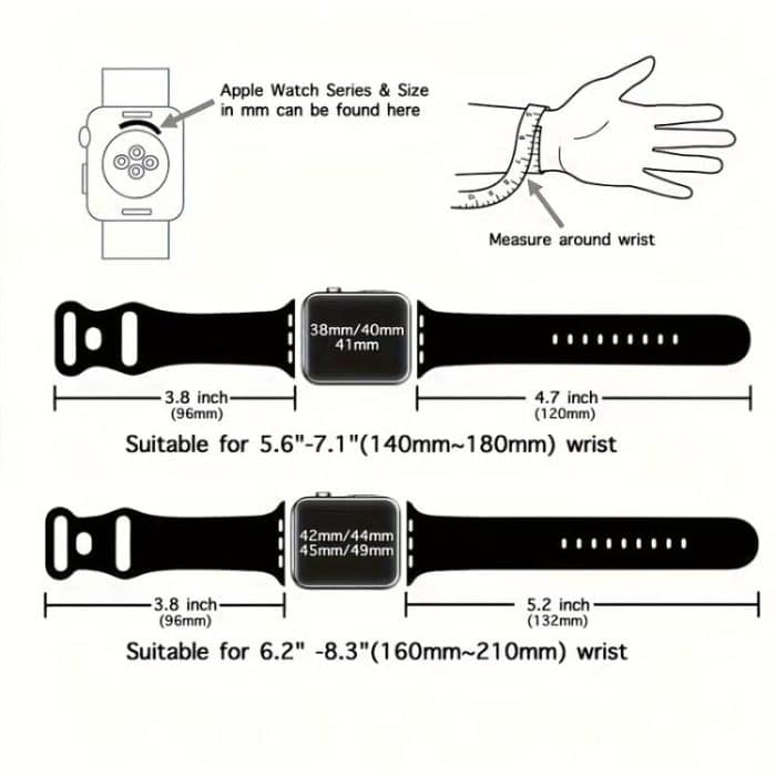 xDfind Butterfly Buckle Silicone Watch Band, For Apple Watch 46mm / 49mm / 45mm / 44mm, For Apple Watch 42mm / 41mm / 40mm / 38mm – Bild 6