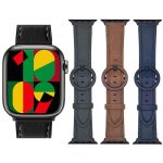 xDfind Round Buckle Leather Watch Band, For Apple Watch 46mm / 49mm / 45mm / 44mm, For Apple Watch 42mm / 41mm / 40mm / 38mm – Bild 2