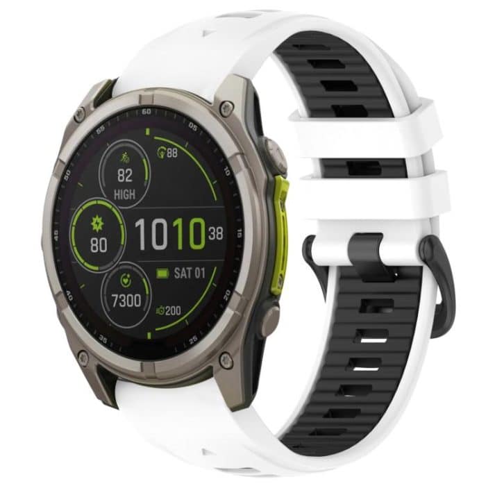 EDA007963902A-2.jpg xDfind Dual Color Quick Release Steel Buckle Silicone Watch Band – Bild 1