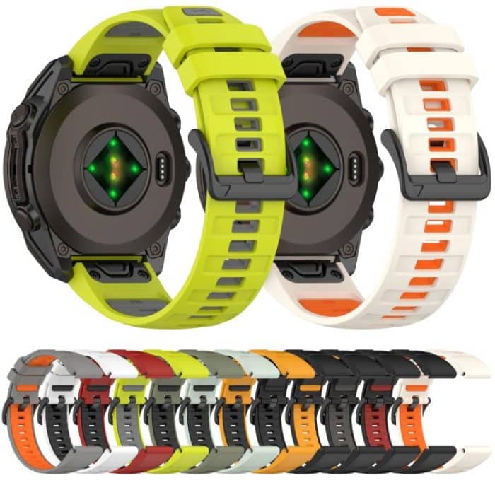 EDA0079639_B2-4.jpg xDfind Dual Color Quick Release Steel Buckle Silicone Watch Band – Bild 4