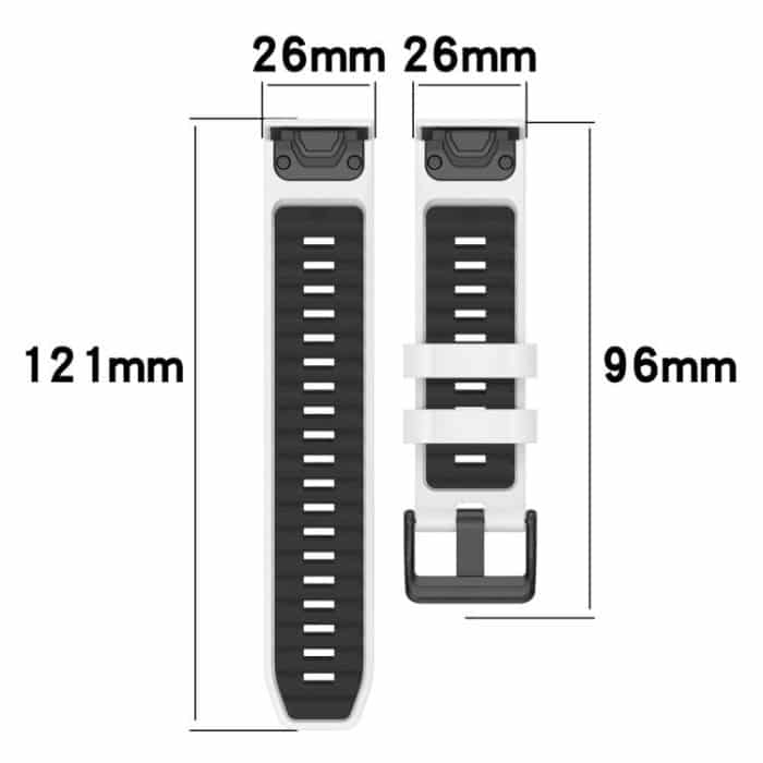 xDfind Dual Color Quick Release Steel Buckle Silicone Watch Band – Bild 6