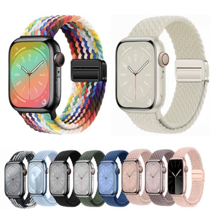 xDfind Magnetic Buckle Loop Woven Watch Band, For Apple Watch 46mm / 49mm / 45mm / 44mm, For Apple Watch 42mm / 41mm / 40mm / 38mm – Bild 2