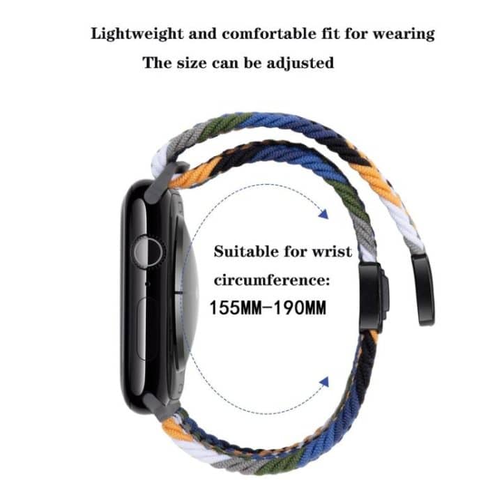 xDfind Magnetic Buckle Loop Woven Watch Band, For Apple Watch 46mm / 49mm / 45mm / 44mm, For Apple Watch 42mm / 41mm / 40mm / 38mm – Bild 4