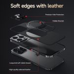 Plain Leather Hydric Metal Holder MagSafe Phone Case, For iPhone 15 Pro, For iPhone 15, For iPhone 14, For iPhone 14 Pro – Bild 6