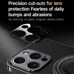 Plain Leather Hydric Metal Holder MagSafe Phone Case, For iPhone 15 Pro, For iPhone 15, For iPhone 14, For iPhone 14 Pro – Bild 7