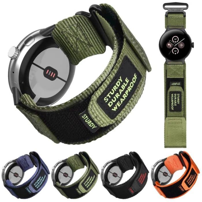 xDfind Quick Release Nylon Hook And Loop Fastener Buckle Watch Band, For Google Pixel Watch 3 45mm, For Google Pixel Watch 3 / 2 / 1 41mm – Bild 2
