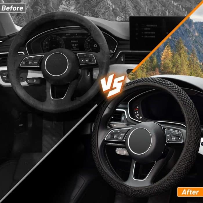 Breathable Mesh Elastic Car Universal Anti-skid Steering Wheel Cover, Diameter: 38cm – Bild 3