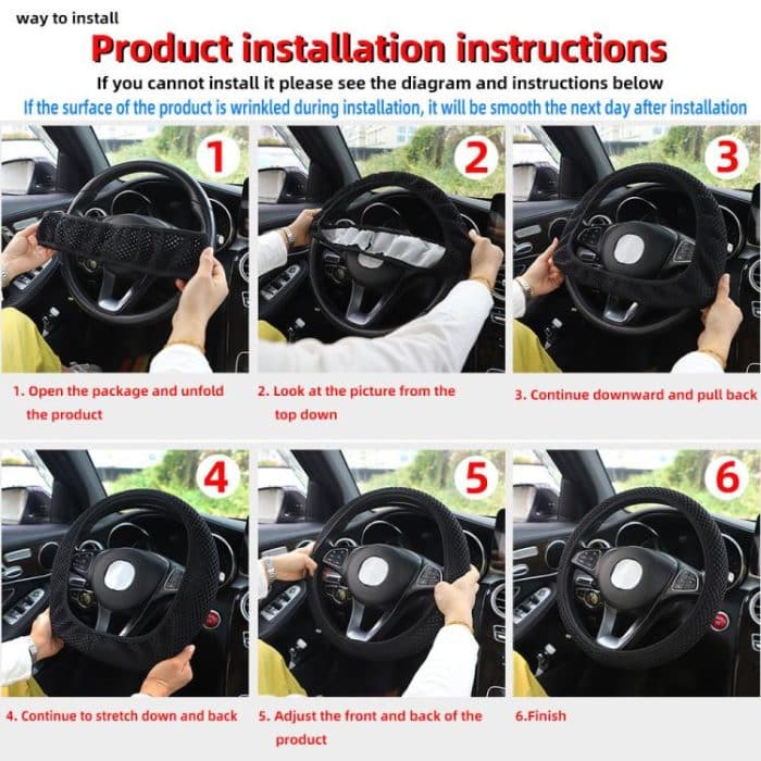 Breathable Mesh Elastic Car Universal Anti-skid Steering Wheel Cover, Diameter: 38cm – Bild 8