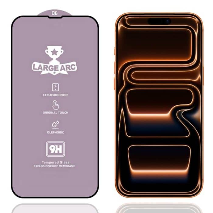 9H 0.4mm High Aluminum Large Arc Tempered Glass Film, For iPhone 16 Pro Max, For iPhone 16 Pro, For iPhone 16 Plus / 15 Plus, For iPhone 16 / 15, For iPhone 15 Pro Max, For iPhone 15 Pro – Bild 1
