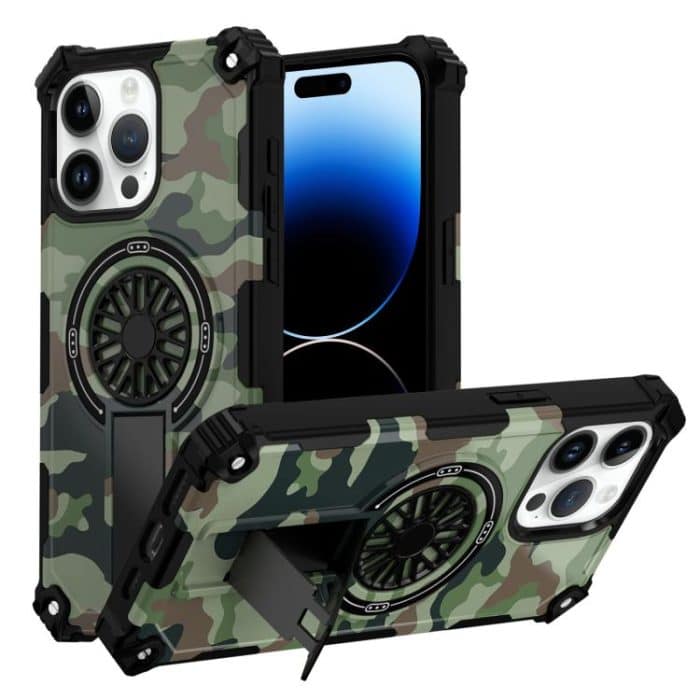 EDA008112012A.jpg Camouflage Kickstand Rotating Shaft MagSafe Phone Case – Bild 1