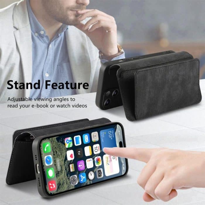 CaseNeo MagSafe RFID Anti-theft Zipper Wallet Retro Leather Phone Case, For iPhone 16 Pro Max, For iPhone 16 Pro, For iPhone 16 Plus, For iPhone 16 – Bild 5