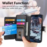 CaseNeo MagSafe RFID Anti-theft Zipper Wallet Retro Leather Phone Case – Bild 8