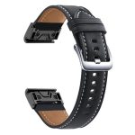 xDfind Silver Buckle Leather Quick Release Watch Band, For Garmin Fenix 7 / 7X / 6X 26mm, For Garmin Fenix 7 / 7X / 6X 22mm