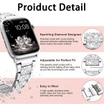 xDfind Diamond Jewelry Stainless Steel Watch Band, For Apple Watch 42 / 44 / 45 / 46 / 49mm, For Apple Watch 38 / 40 / 41 / S10 42mm – Bild 4