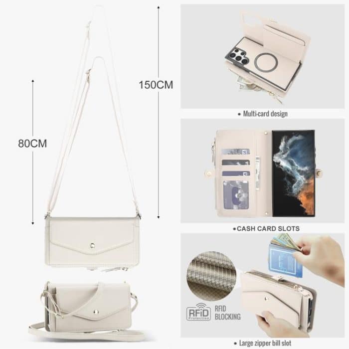 Multifunctional Wallet Detachable Leather Phone Case with Lanyard – Bild 7