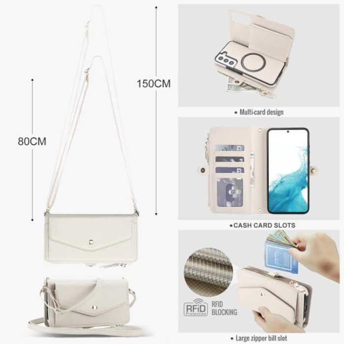 Multifunctional Wallet Detachable Leather Phone Case with Lanyard – Bild 7