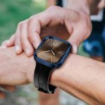 Wave Texture Reverse Buckle Silicone Watch Band with TPU Case – Bild 3