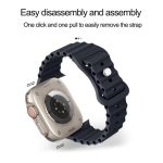 Butterfly Buckle Ocean Silicone Watch Band with Film Integrated PC Case – Bild 4