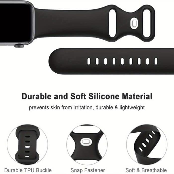 Butterfly Buckle Silicone Watch Band with Film Integrated PC Cover – Bild 4