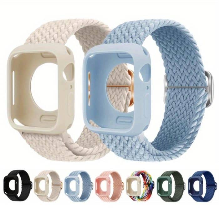 Ladder Buckle Loop Nylon Watch Band with Silicone Case, For Apple Watch Series 10 46mm, For Apple Watch Series 10 42mm, For Apple Watch 44mm / 45mm, For Apple Watch 40mm / 41mm – Bild 2