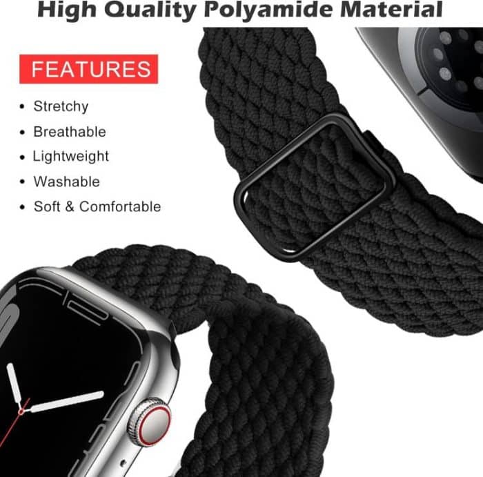 Ladder Buckle Loop Nylon Watch Band with Silicone Case – Bild 3