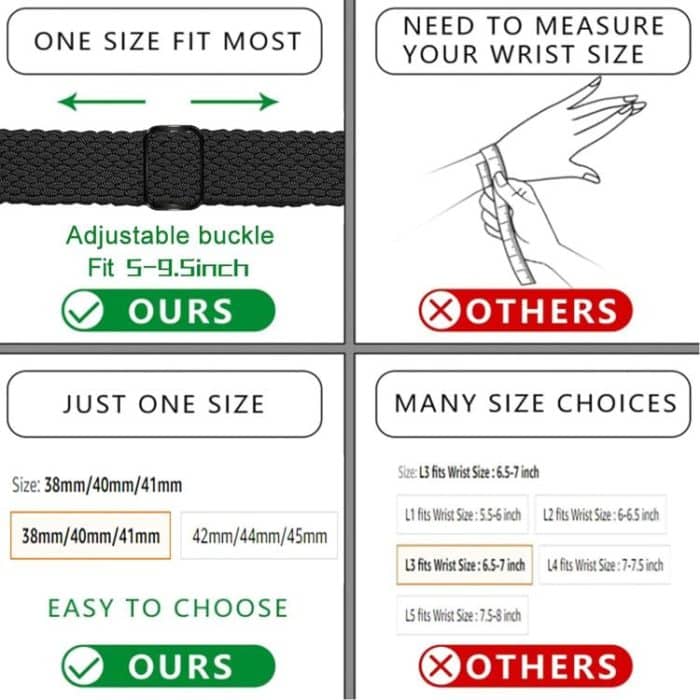 Ladder Buckle Loop Nylon Watch Band with Silicone Case – Bild 5