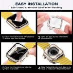 Ladder Buckle Loop Nylon Watch Band with Change to Ultra 49mm Film PC Cover, For Apple Watch Series 10 46mm, For Apple Watch Series 10 42mm, For Apple Watch Series 44mm, For Apple Watch Series 40mm, For Apple Watch Series 45mm, For Apple Watch Series 41mm – Bild 6