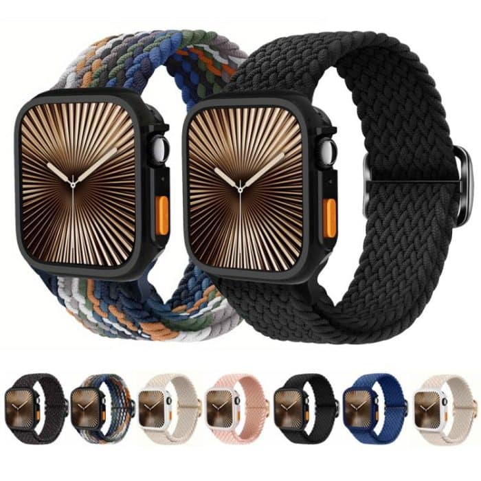 Ladder Buckle Loop Nylon Watch Band with TPU Case, For Apple Watch Series 10 46mm, For Apple Watch Series 10 42mm, For Apple Watch 44mm / 45mm, For Apple Watch 40mm / 41mm – Bild 2