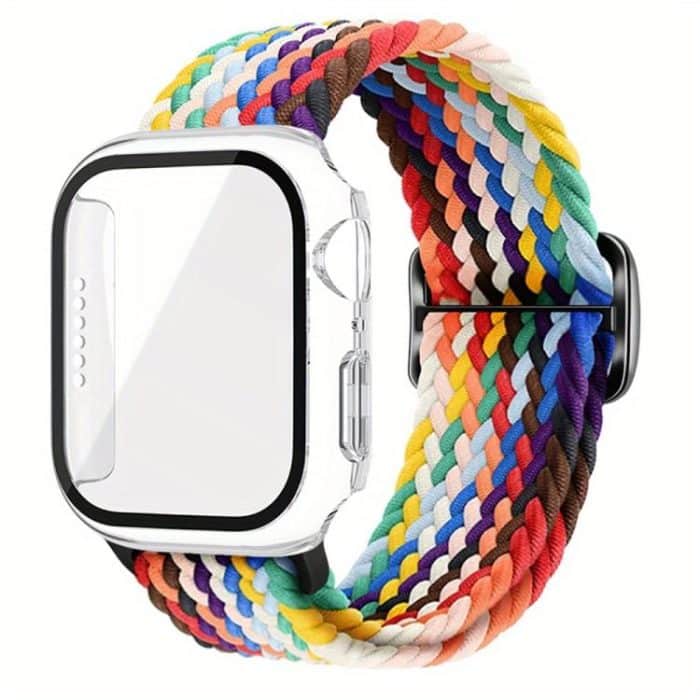EDA008194103A.jpg Nylon-Uhrenarmband mit Leiterschnalle und mattiertem PC-Gehäuse, For Apple Watch Series 10 46mm, For Apple Watch Series 10 42mm, For Apple Watch Series 44mm, For Apple Watch Series 40mm, For Apple Watch Series 45mm, For Apple Watch Series 41mm – Bild 1