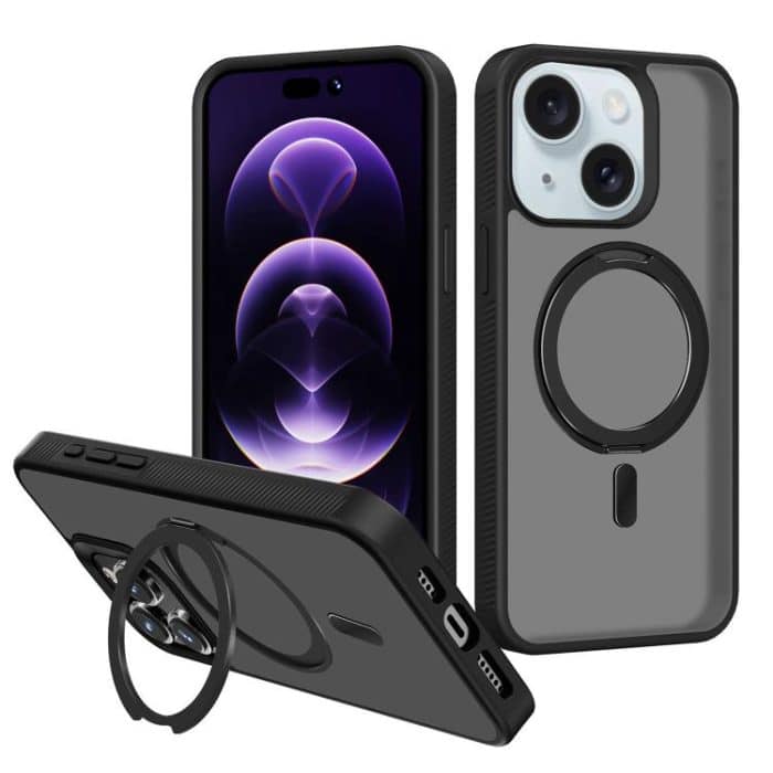 EDA008214213B-1.jpg Kalebol Rotating Holder MagSafe PC Hybrid TPU Phone Case, For iPhone 15 Pro Max, For iPhone 15 Pro, For iPhone 15 Plus, For iPhone 15 – Bild 1