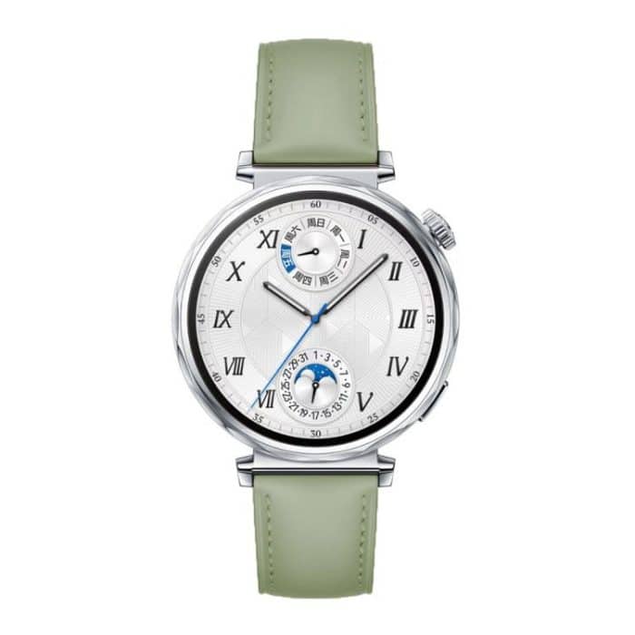 Uhrenarmband aus echtem Leder mit silberner Schnalle, For Huawei Watch GT 5 41mm – Bild 4